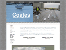 Tablet Screenshot of coatesroofing.com